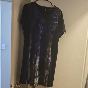 Simply Vera Vera Wang Black and Blue Mini Dress